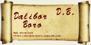 Dalibor Boro vizit kartica